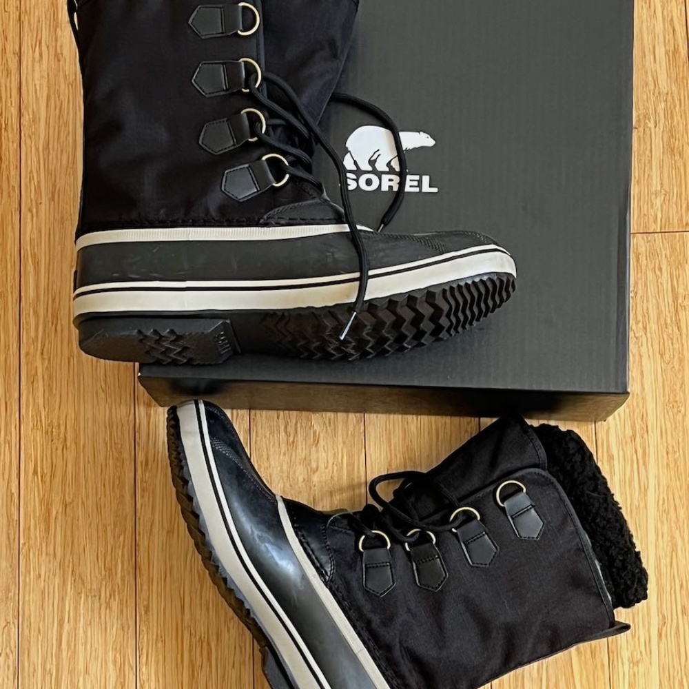 Sorel 11.5 Men's Winter Boots 1964 PAC Nylon WP in Black -------NEVER WORN!!!